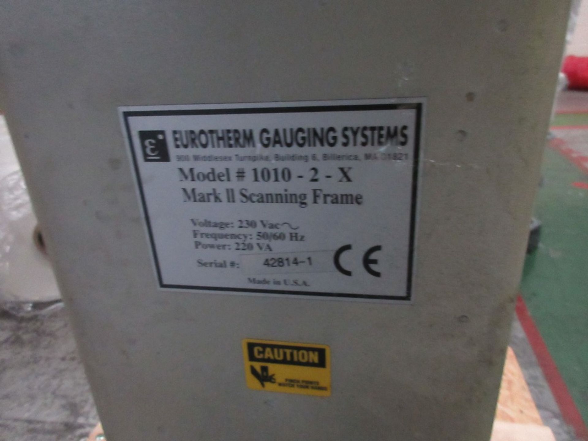 Eurotherm gauging system, model 1010-2-X with Mark II scanner frame, s/n: 42814-1 - for spares or - Image 4 of 6