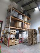 Six bays of various boltless adjustable pallet racking, approx. sizes: 5 x 3.6m x 1.2m x H: 6m / 1 x
