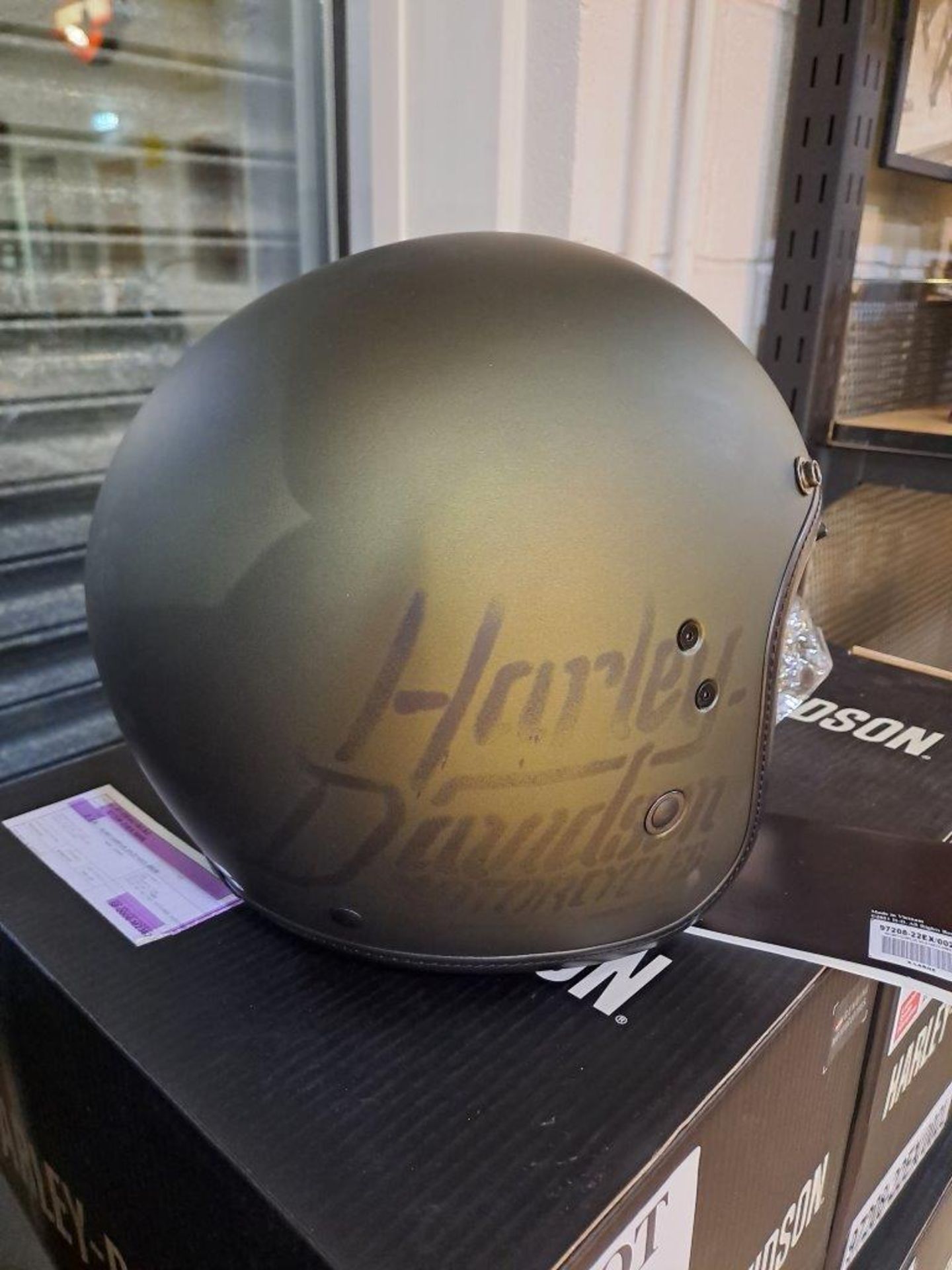 Harley Davidson 3/4 Surplus Medium Helmet - Image 2 of 8