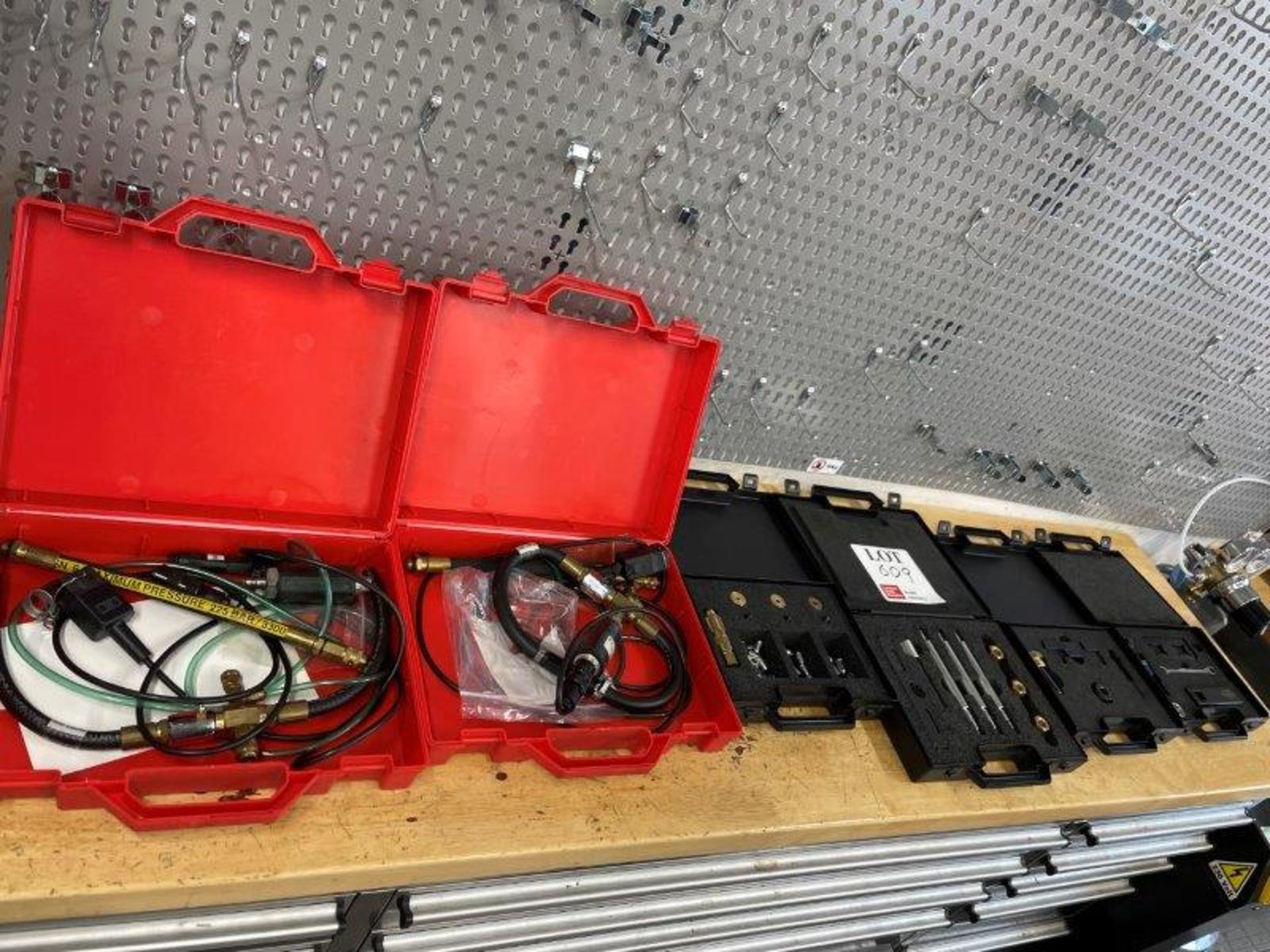 7 x Boxes and 1 x wall plate of BMW Specialist Test equipment and tools