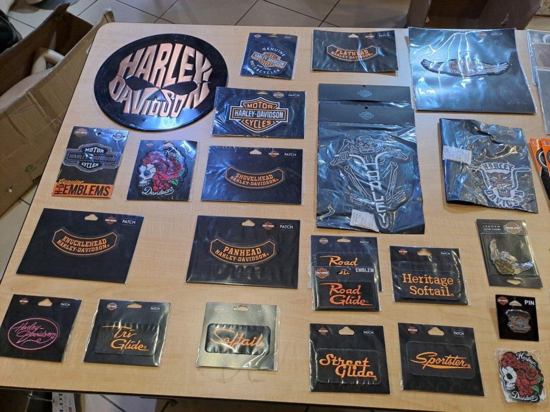 Harley Davidson Bag of Patches, Pins, Bells and other Merchandise as pictured - Image 2 of 8