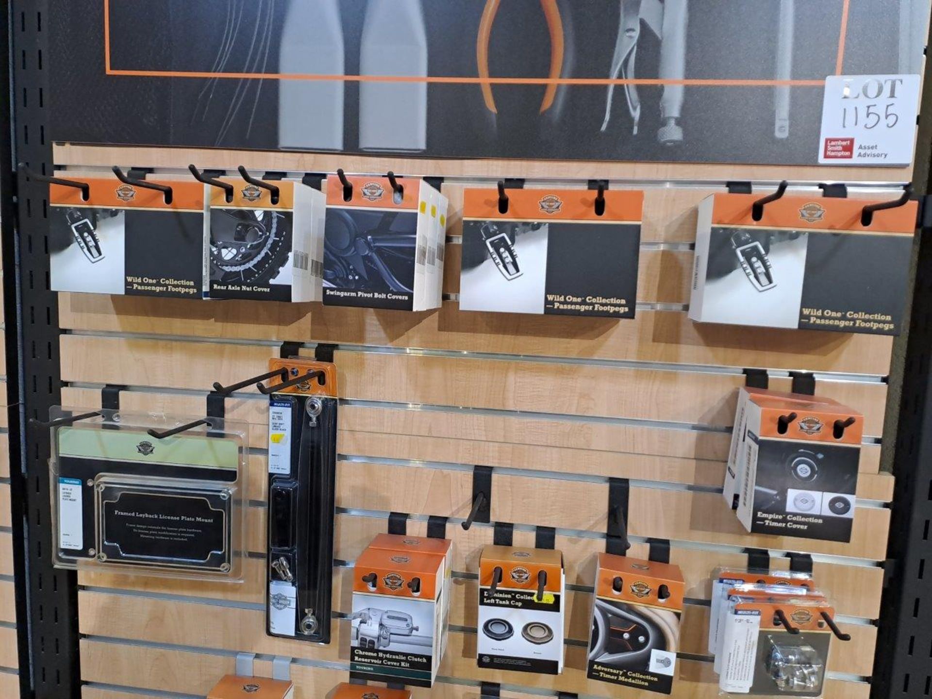 Quantity of Harley Davidson Parts & Accessories, to Retail Display board as Pictured - Image 2 of 5