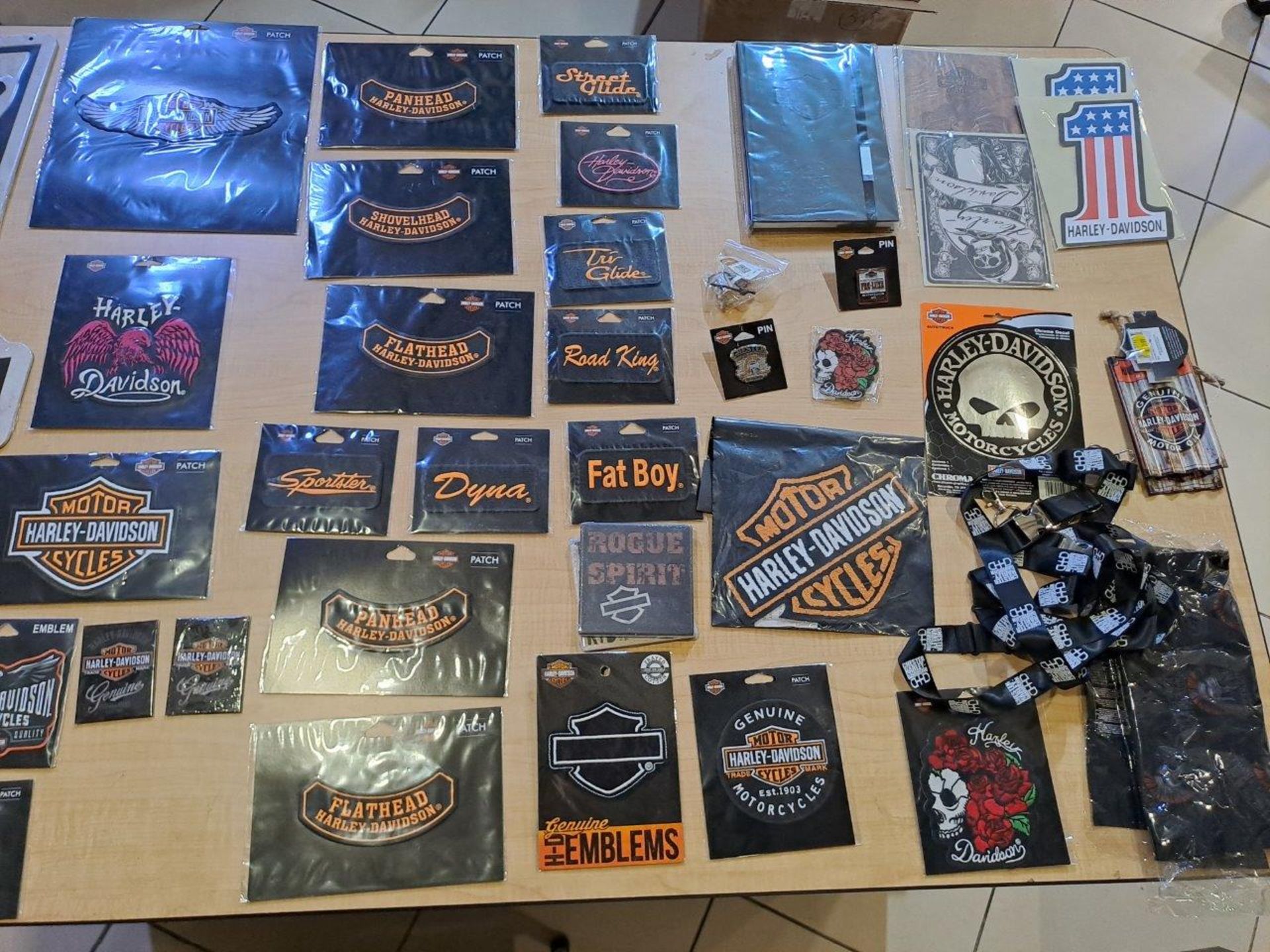 Harley Davidson Bag of Patches, Pins, Bells and other Merchandise as pictured - Image 3 of 8