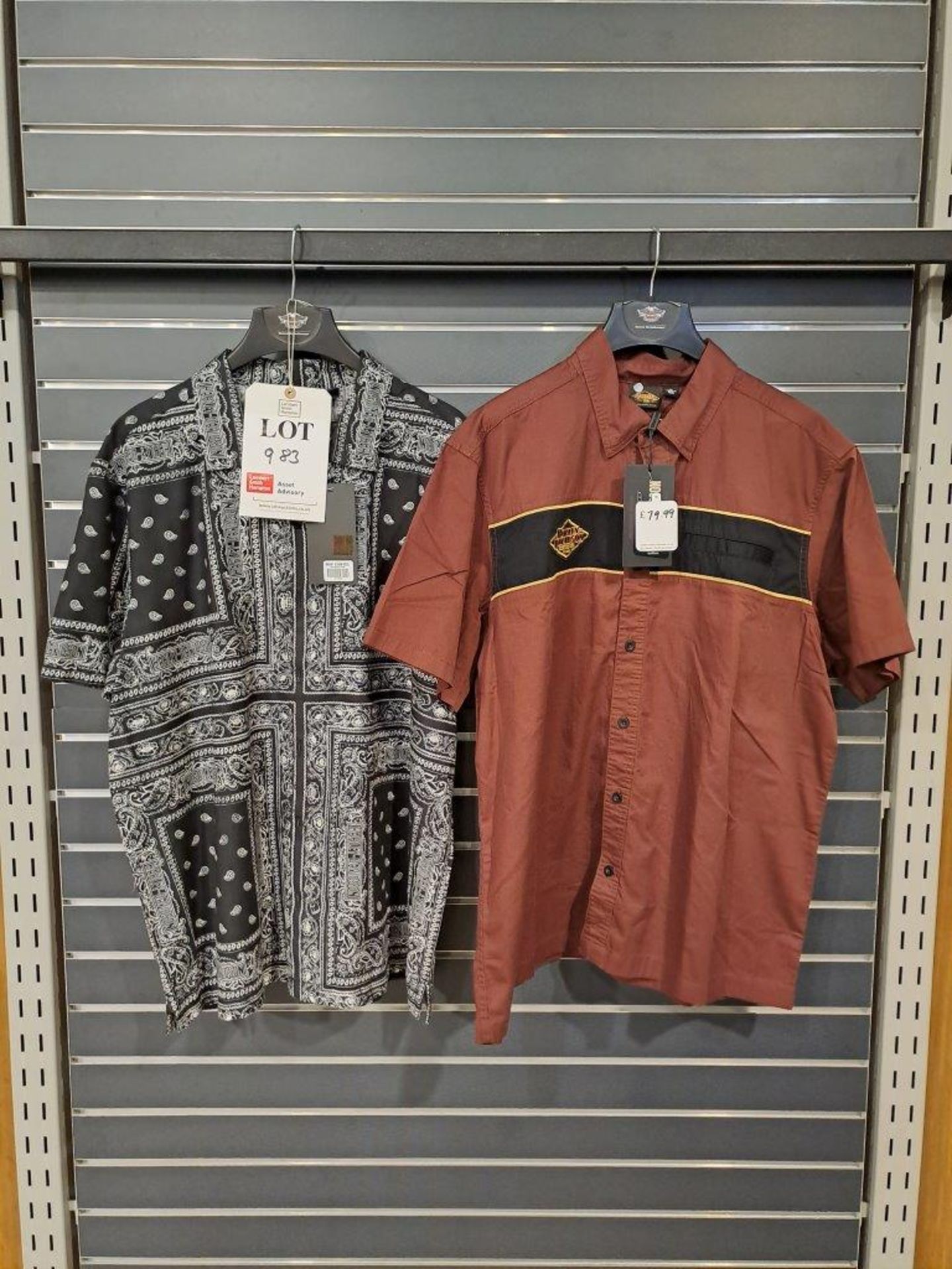 2 x Harley Davidson XL Mens Short Sleeve Shirts