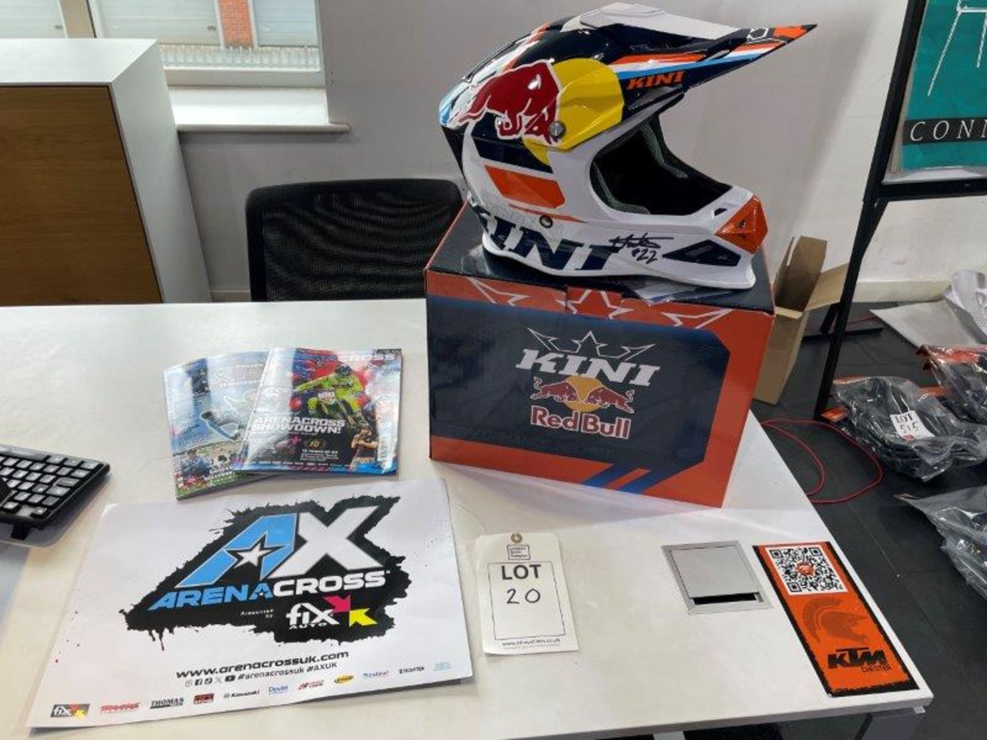 KINI Redbull Autographed Competition Motorbike Helmet - Image 10 of 15