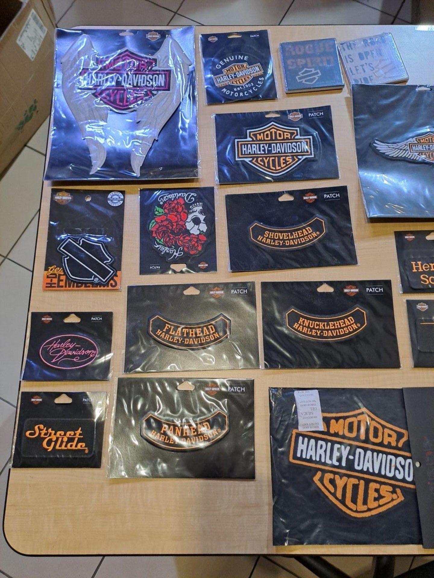 Harley Davidson Bag of Patches, Pins, Bells and other Merchandise as pictured - Image 4 of 8