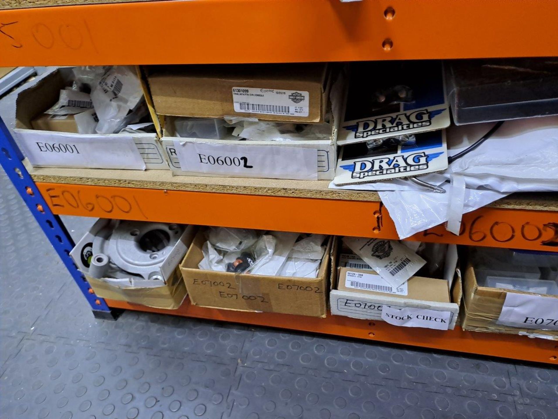 Quantity of Harley Davidson parts, to 4 shelves as pictured - Image 6 of 10