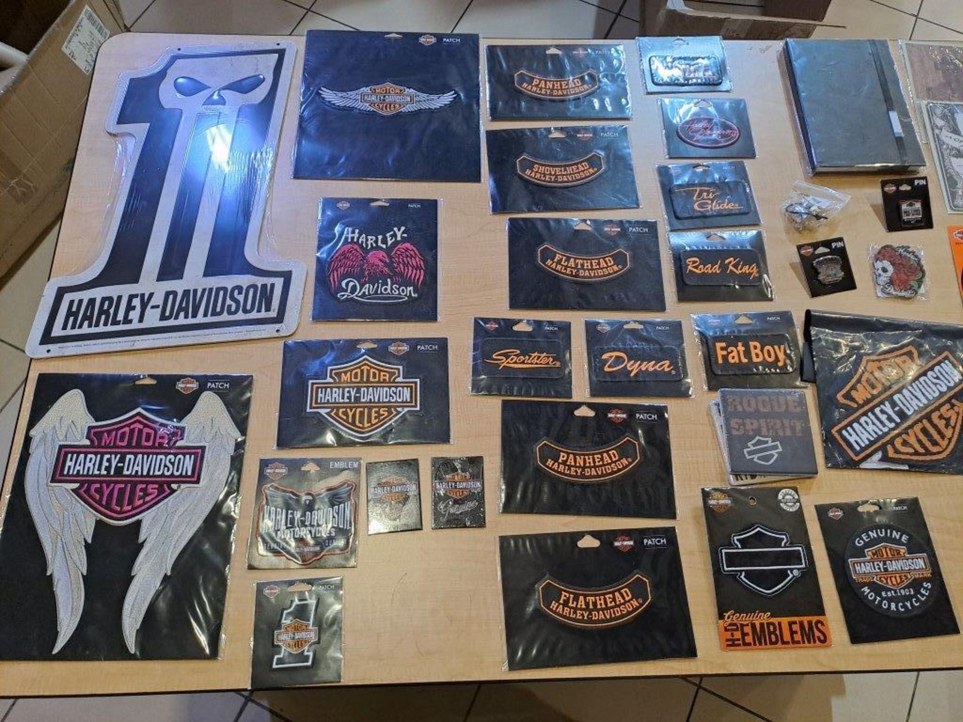 Harley Davidson Bag of Patches, Pins, Bells and other Merchandise as pictured - Image 2 of 8