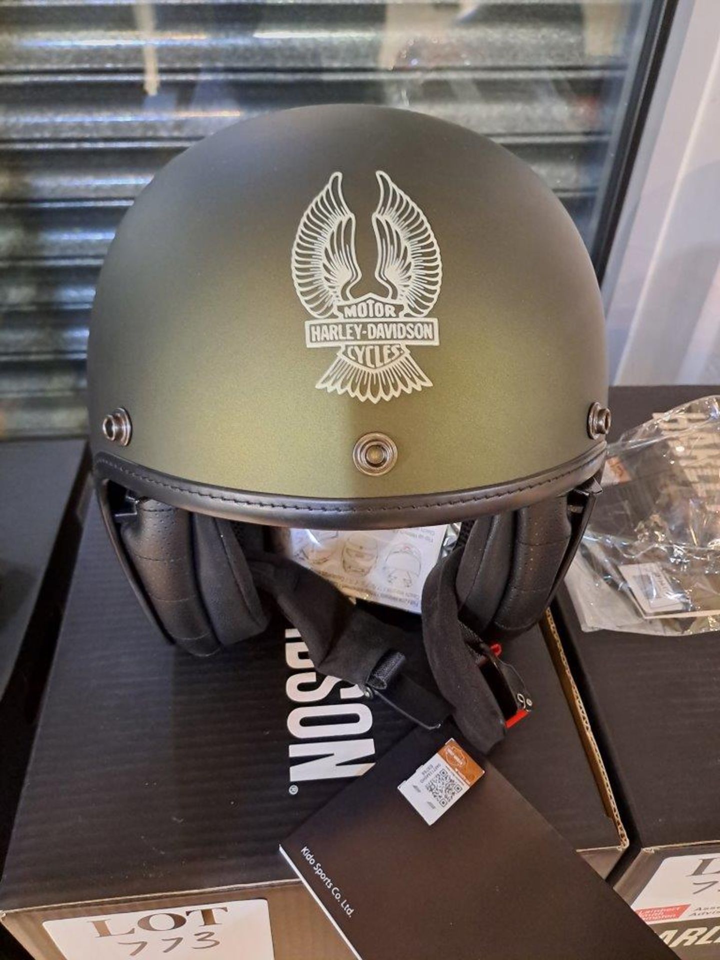 Harley Davidson 3/4 Surplus Medium Helmet - Image 3 of 8