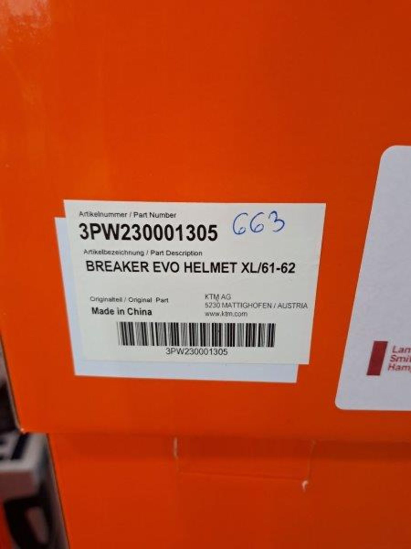 KTM Breaker Evo XL-61-62 Motorbike Helmet - Image 3 of 6