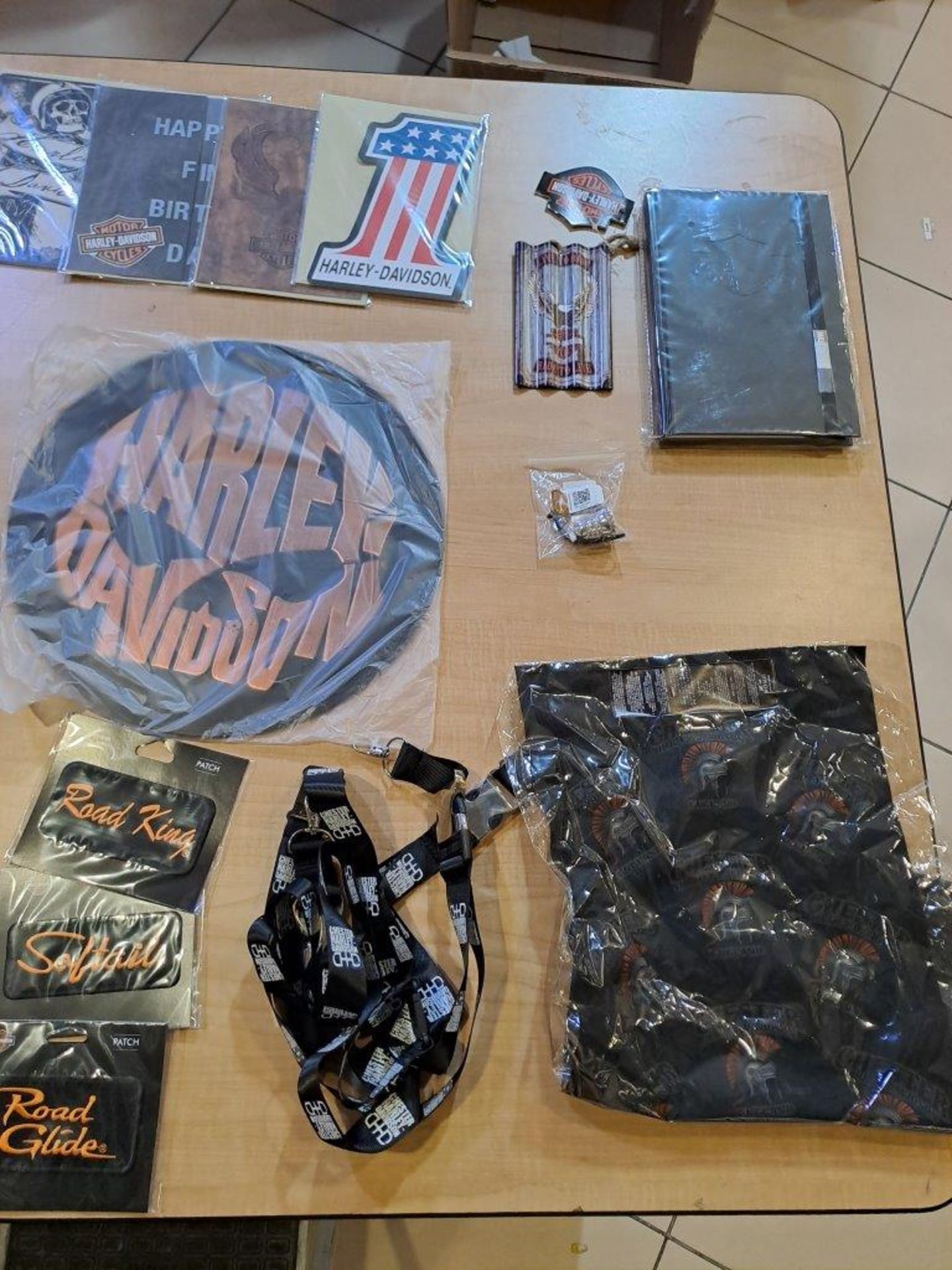 Harley Davidson Bag of Patches, Pins, Bells and other Merchandise as pictured - Image 6 of 8