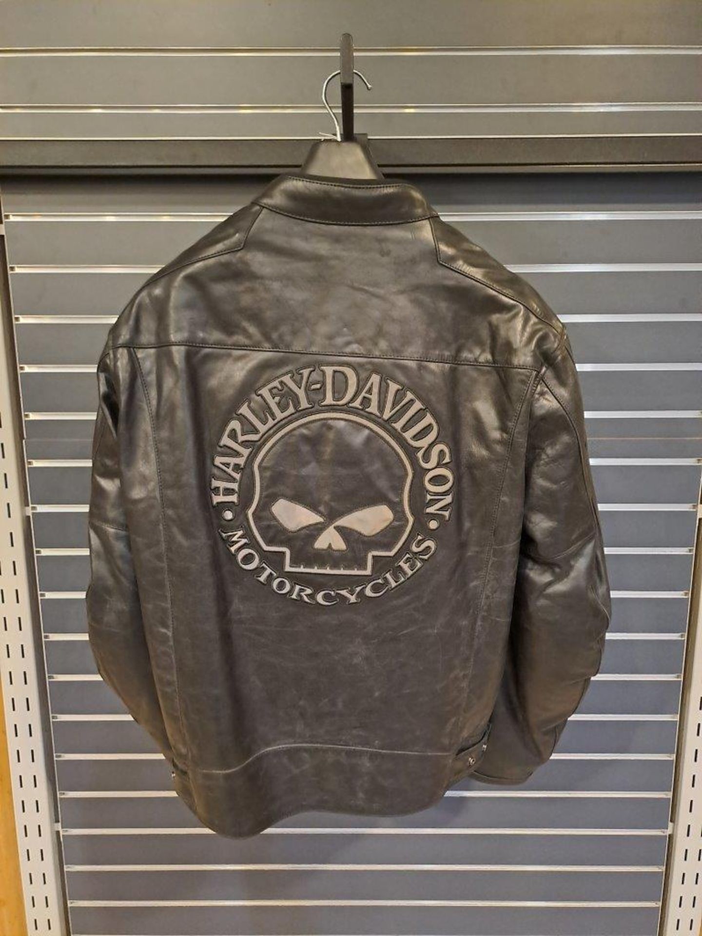 Harley Davidson Leather Reflective Skull XL Mens Jacket - Image 7 of 8