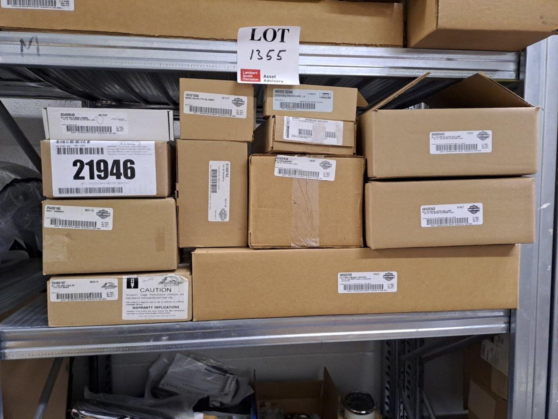 Quantity of Harley Davidson parts, to 4 shelves as pictured - Image 3 of 7