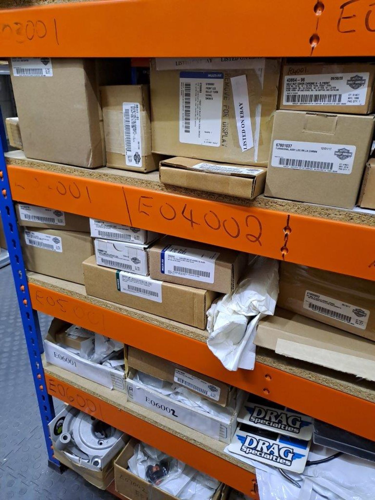 Quantity of Harley Davidson parts, to 4 shelves as pictured - Image 5 of 10