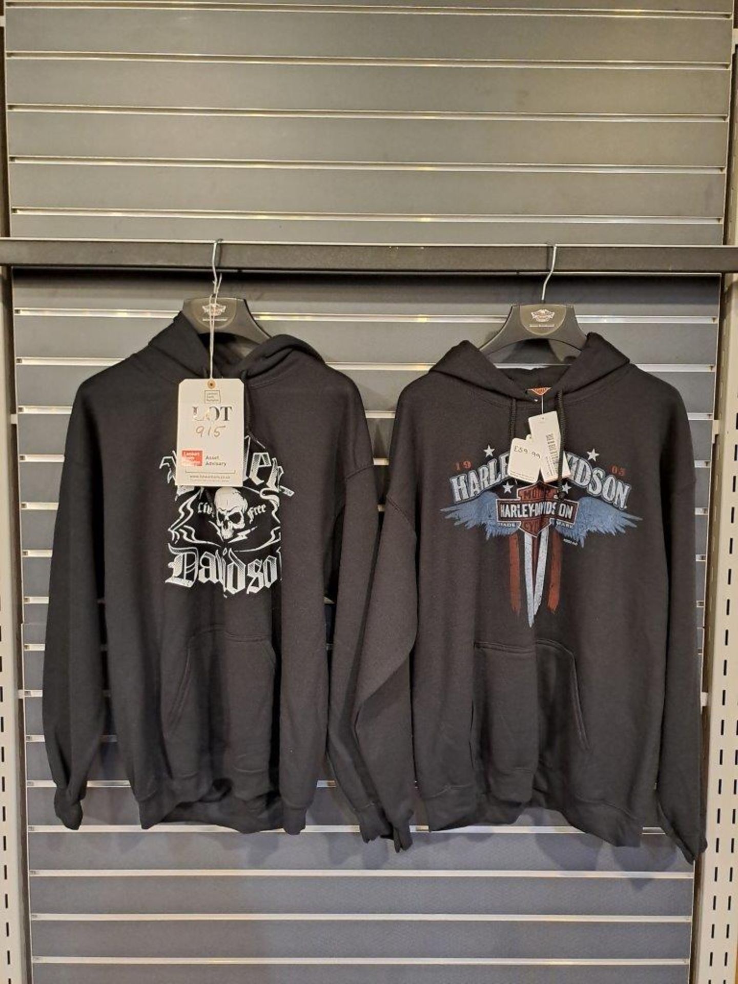 2 x Harley Davidson L Mens Hoodies