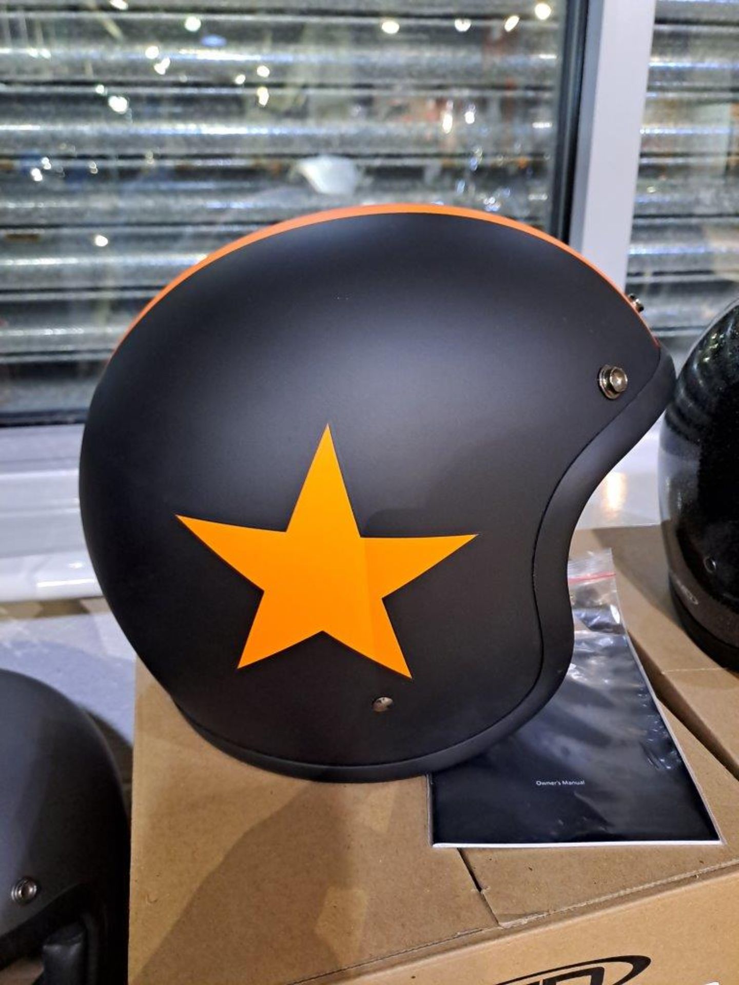 OMD Vintage Star Orange Large Helmet - Image 4 of 6