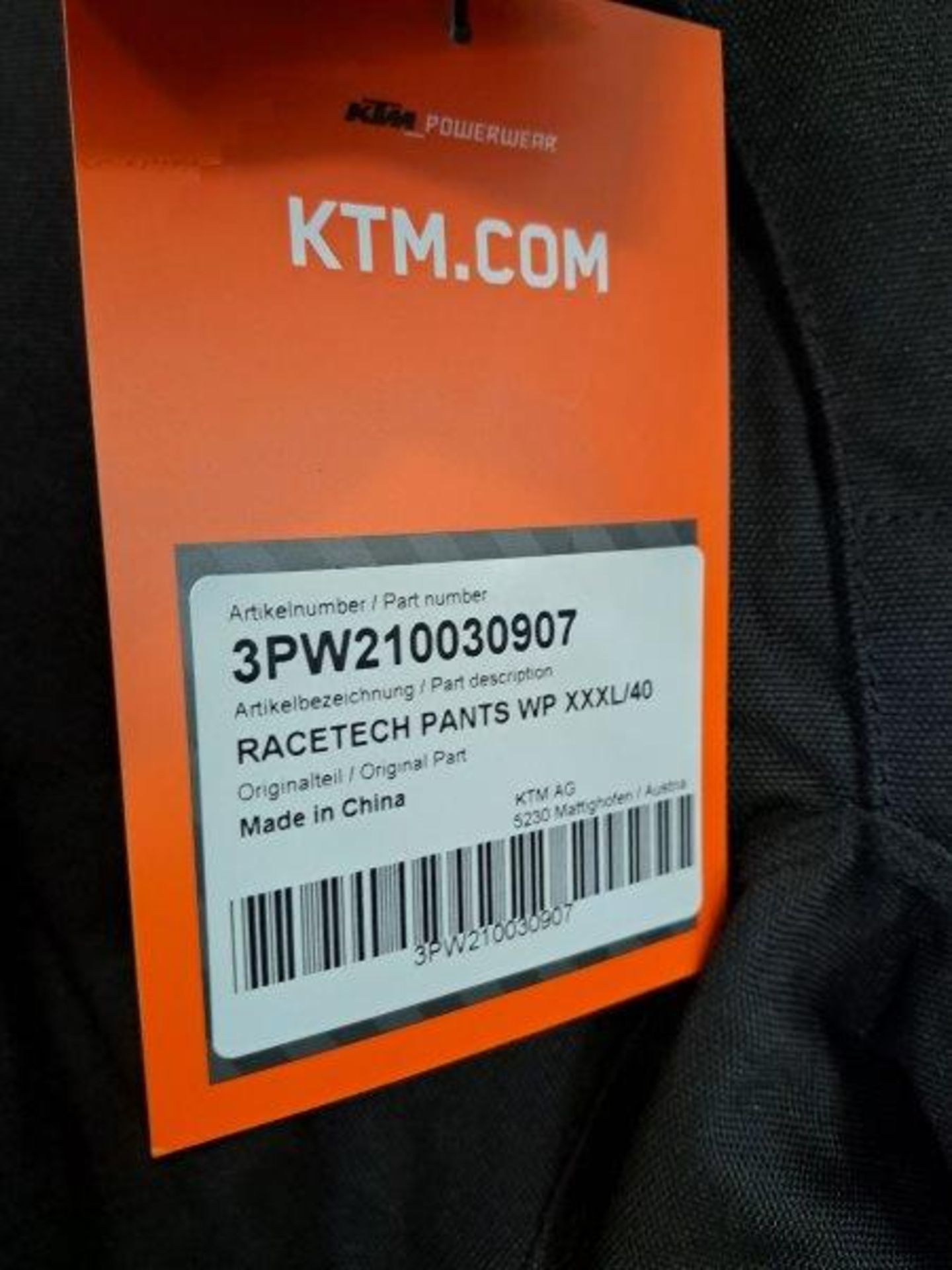 KTM Racetek WP XXXL40 Motorbike Trousers - Image 2 of 5