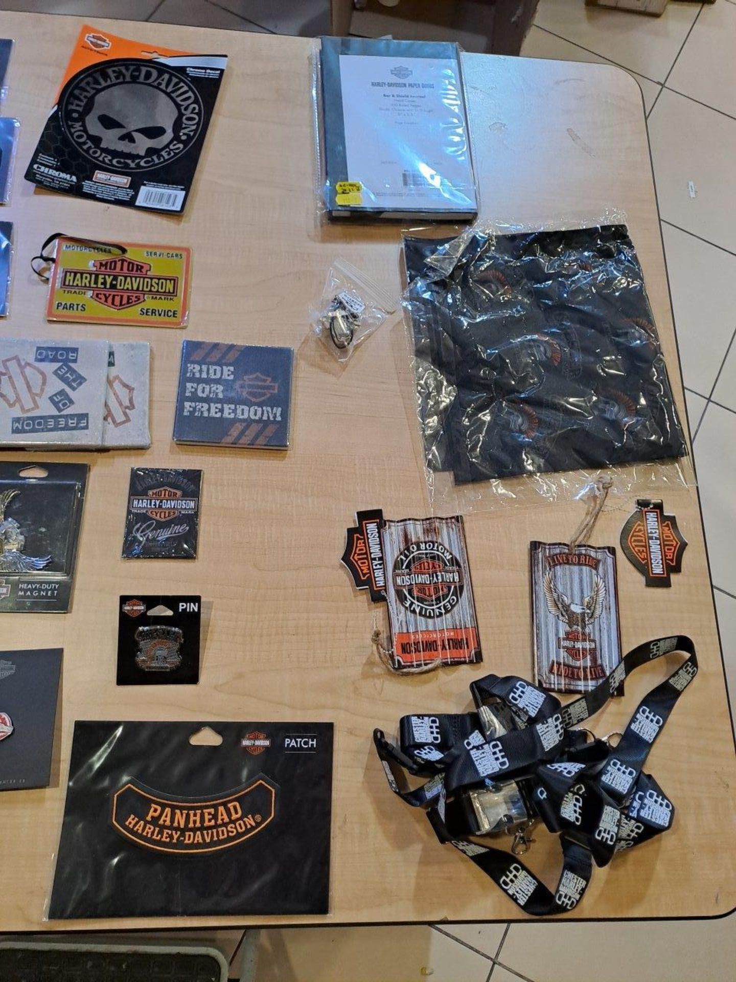 Harley Davidson Bag of Patches, Pins, Bells and other Merchandise as pictured - Image 6 of 8