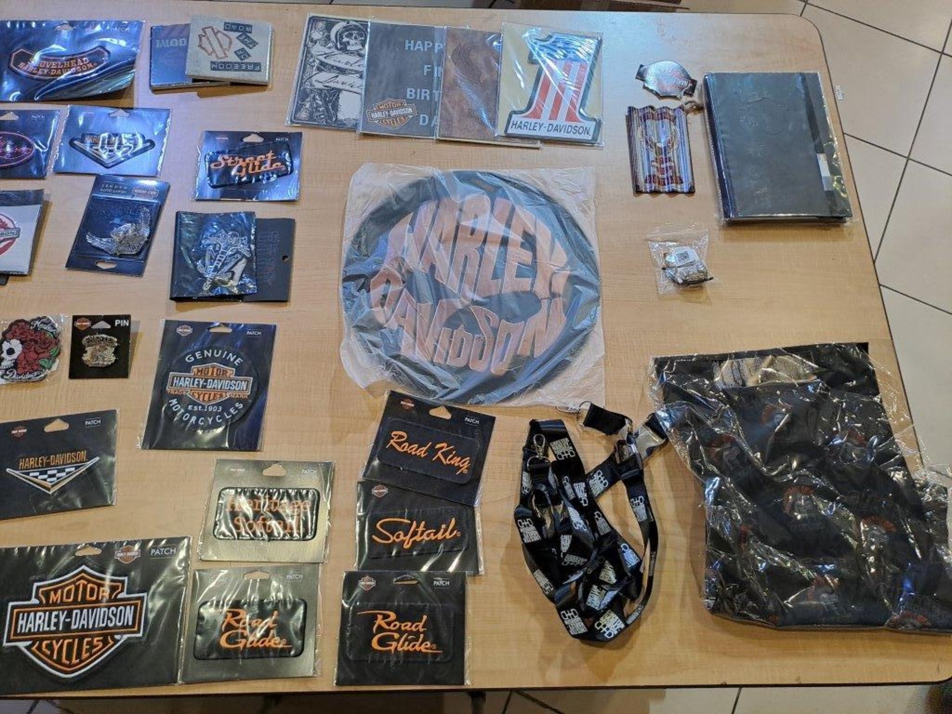 Harley Davidson Bag of Patches, Pins, Bells and other Merchandise as pictured - Image 3 of 8