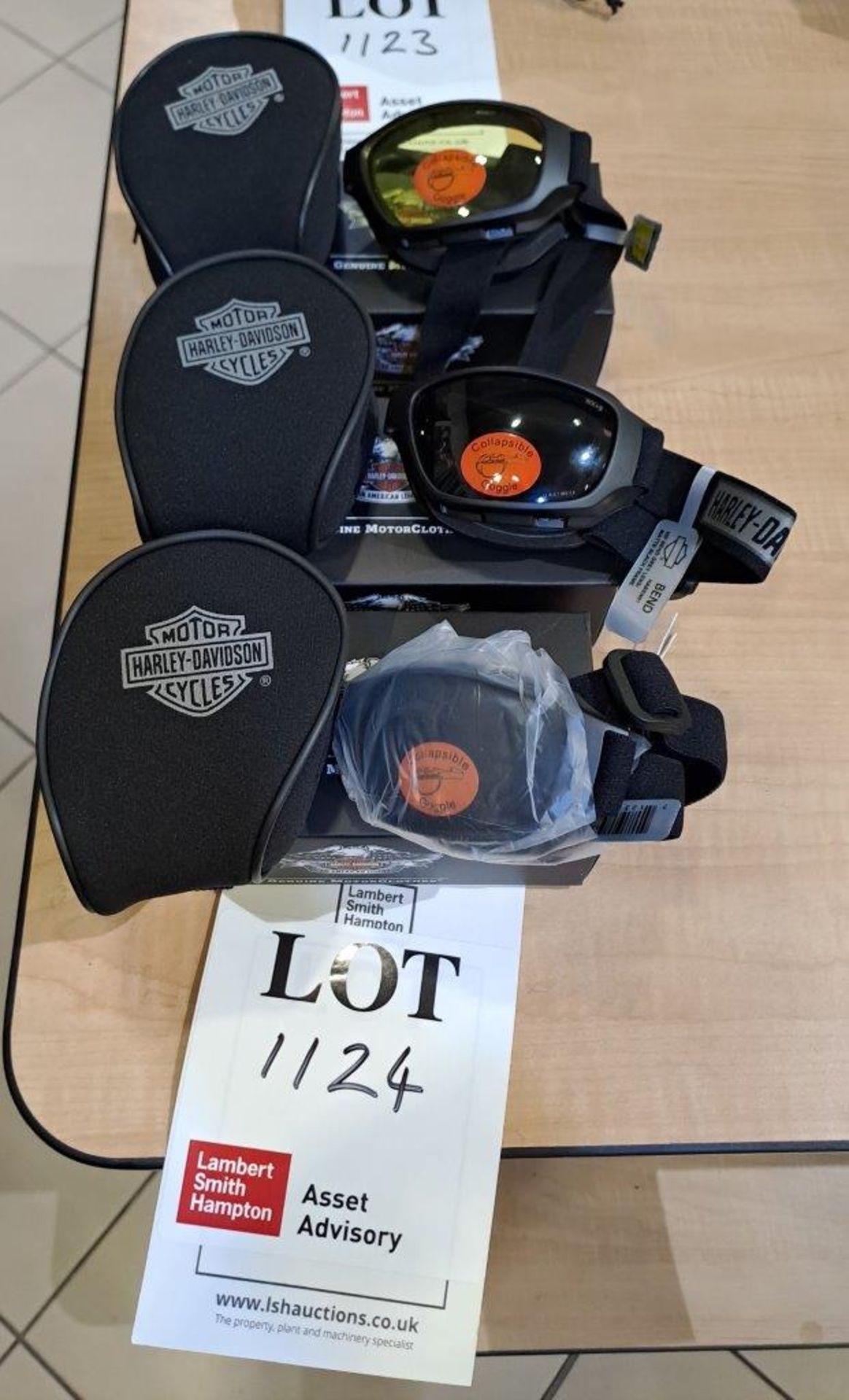 3 pairs of Harley Davidson Folding Goggles