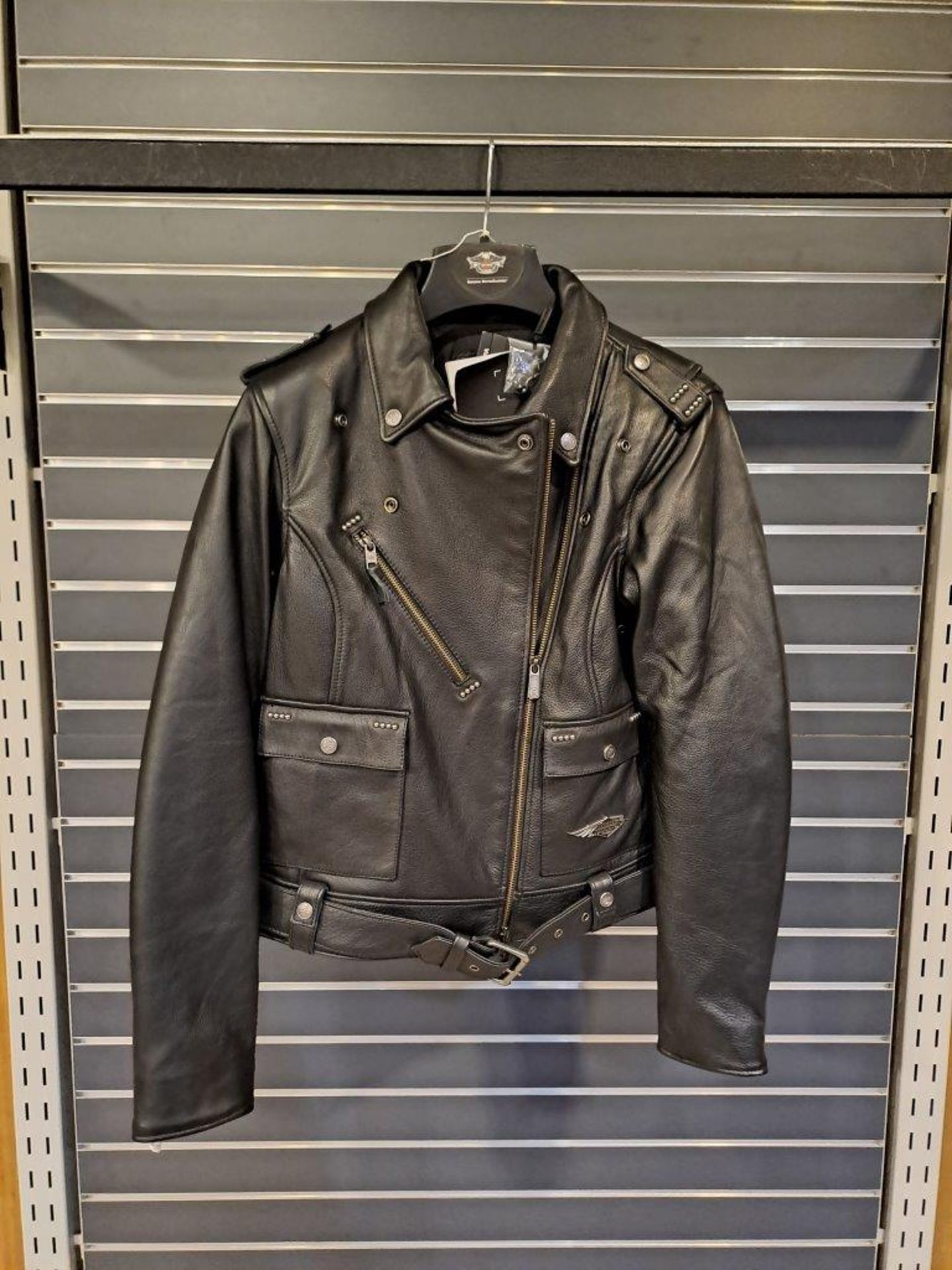 Harley Davidson 120th Anniversary Cycle Queen Leather Medium Womens Jacket - Image 3 of 6