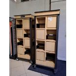 2 x Mobile T-Shirt Display/Storage units