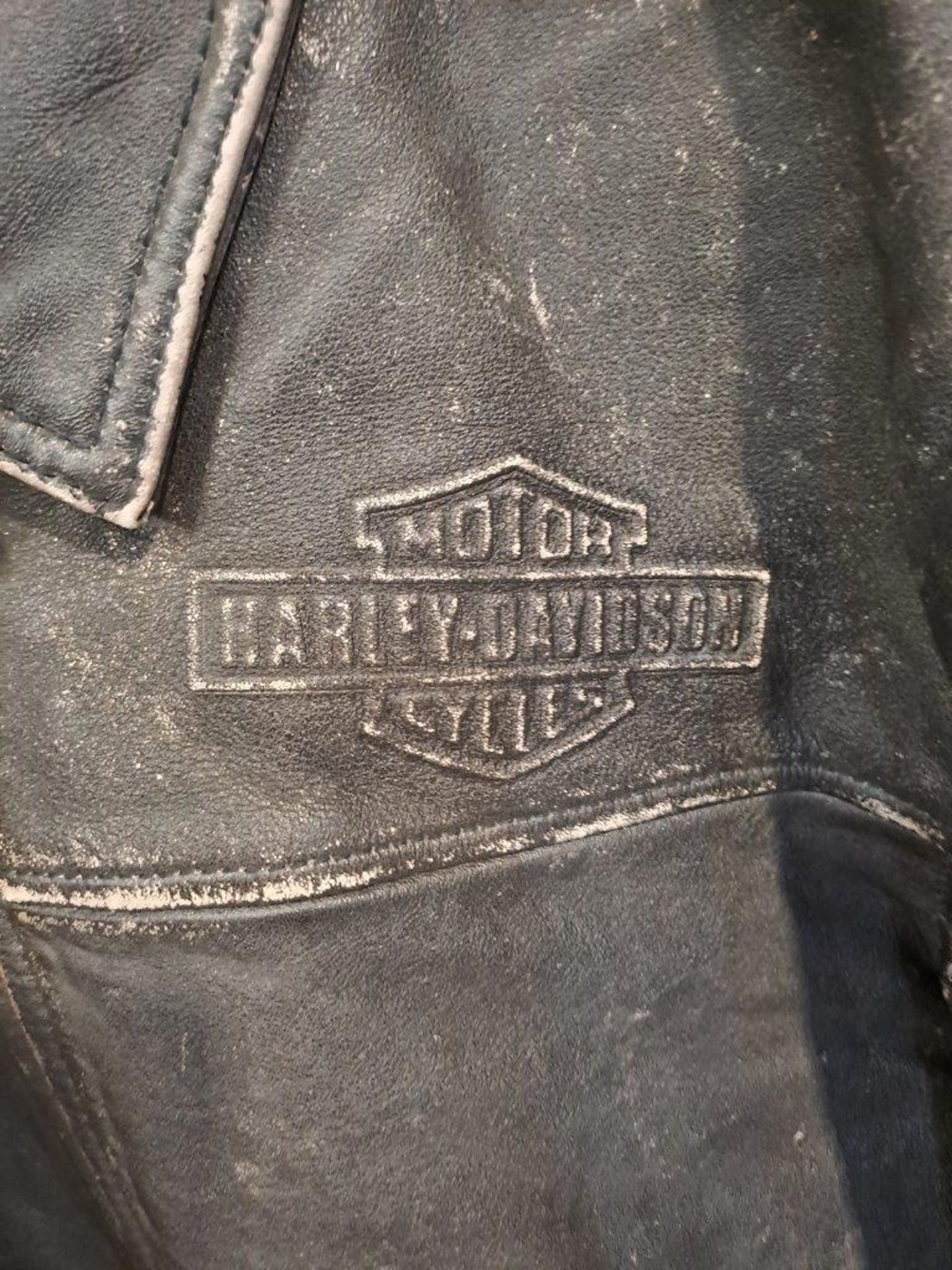 Harley Davidson Leather Black Large Mens Jacket - Bild 4 aus 10