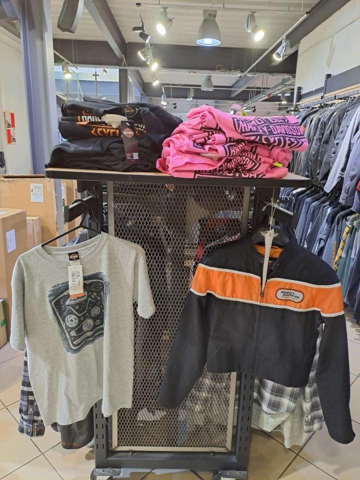 Quantity of Harley Davidson Childrens Clothing, including 1 x Jacket & approx. 40 t-shirts