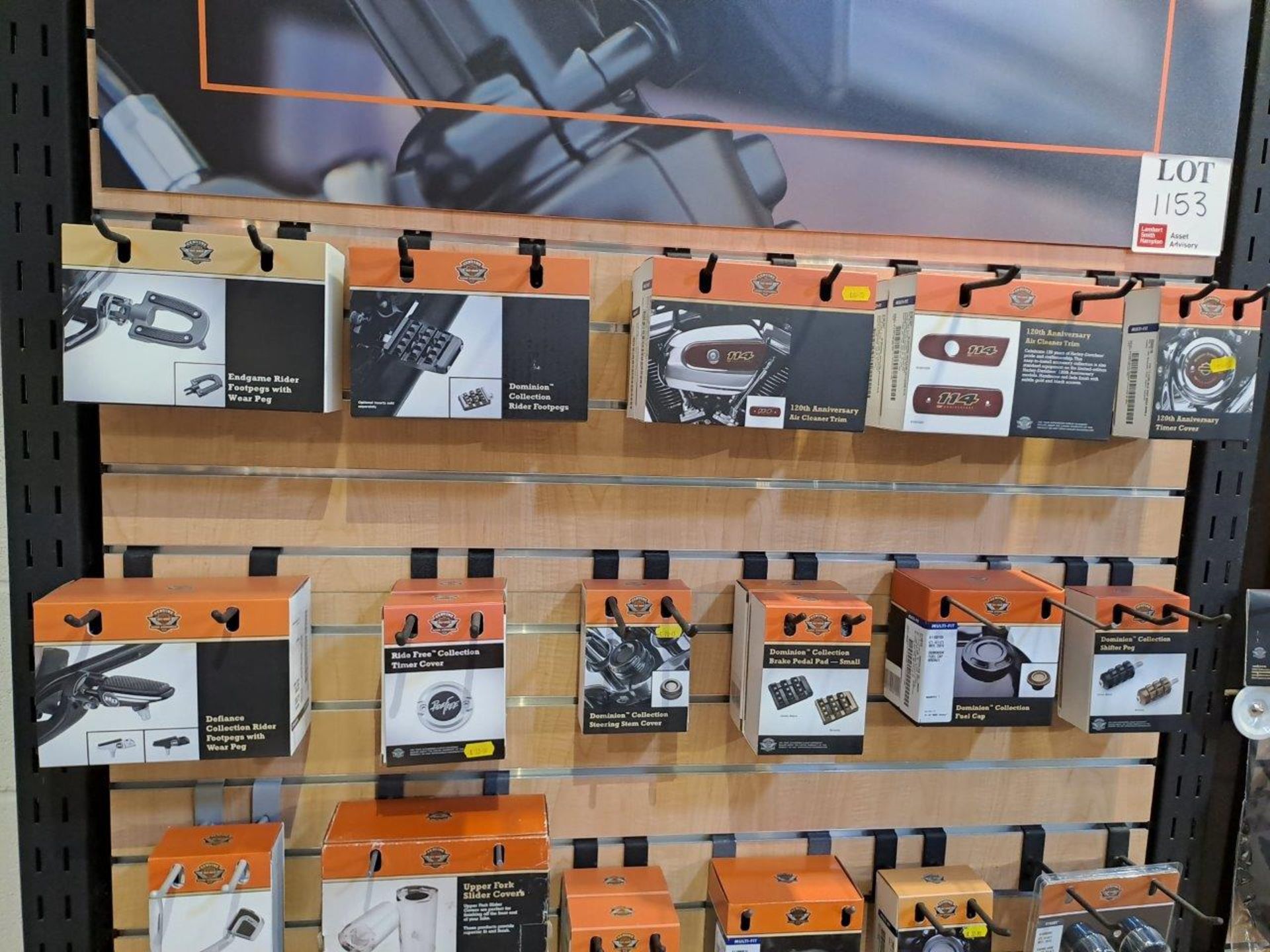 Quantity of Harley Davidson Parts & Accessories, to Retail Display board as Pictured - Image 2 of 5