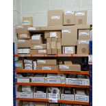 Quantity of Harley Davidson parts, to 4 shelves as pictured