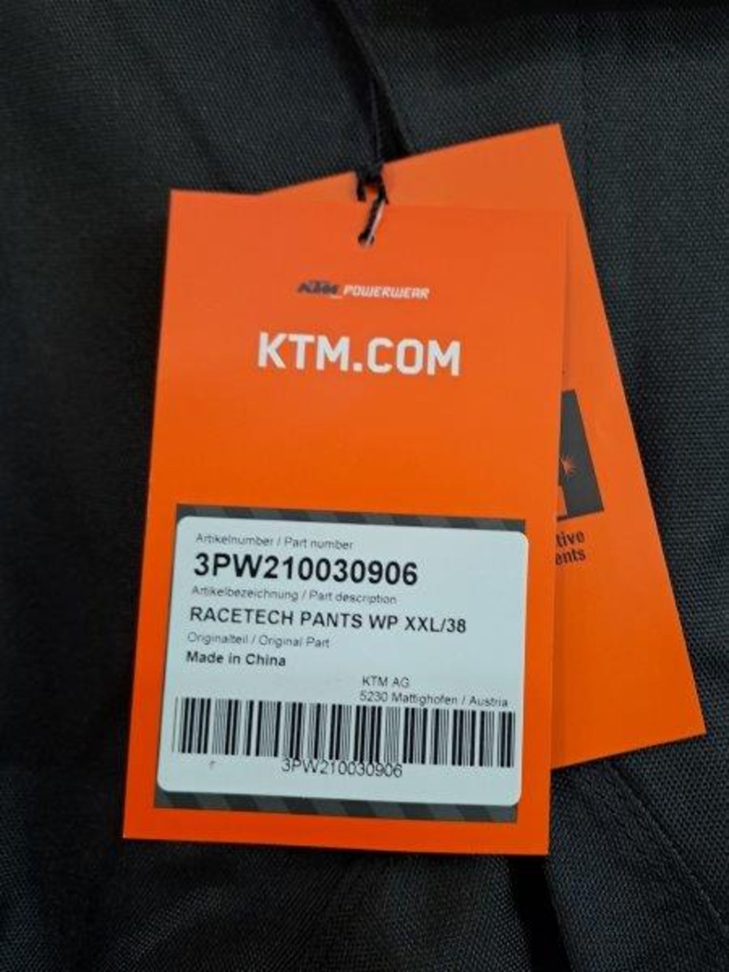 KTM Racetek WP XXL38 Motorbike Trousers - Image 2 of 5