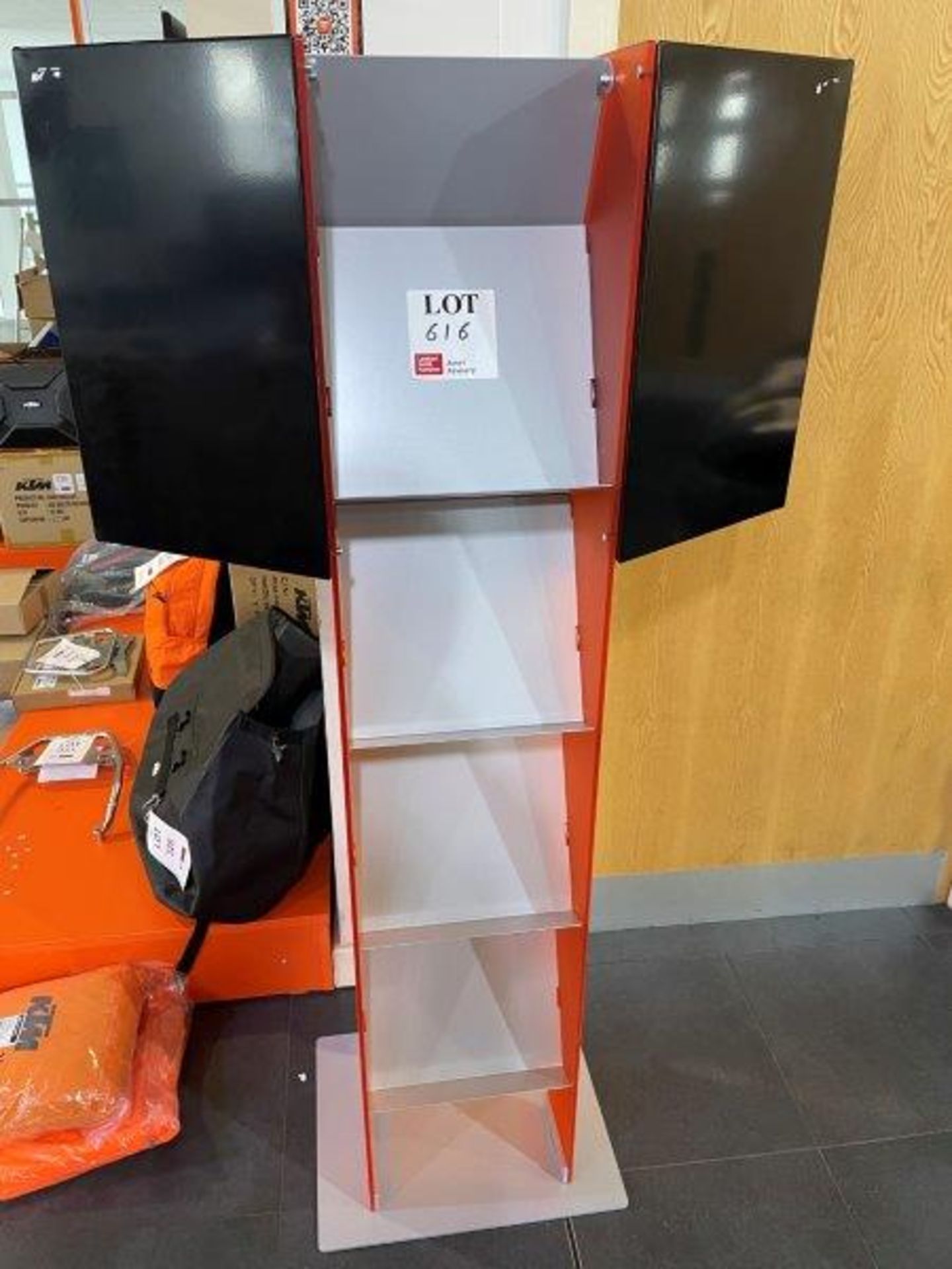 4 Tier Double sided Metal Leaflet Display Stand