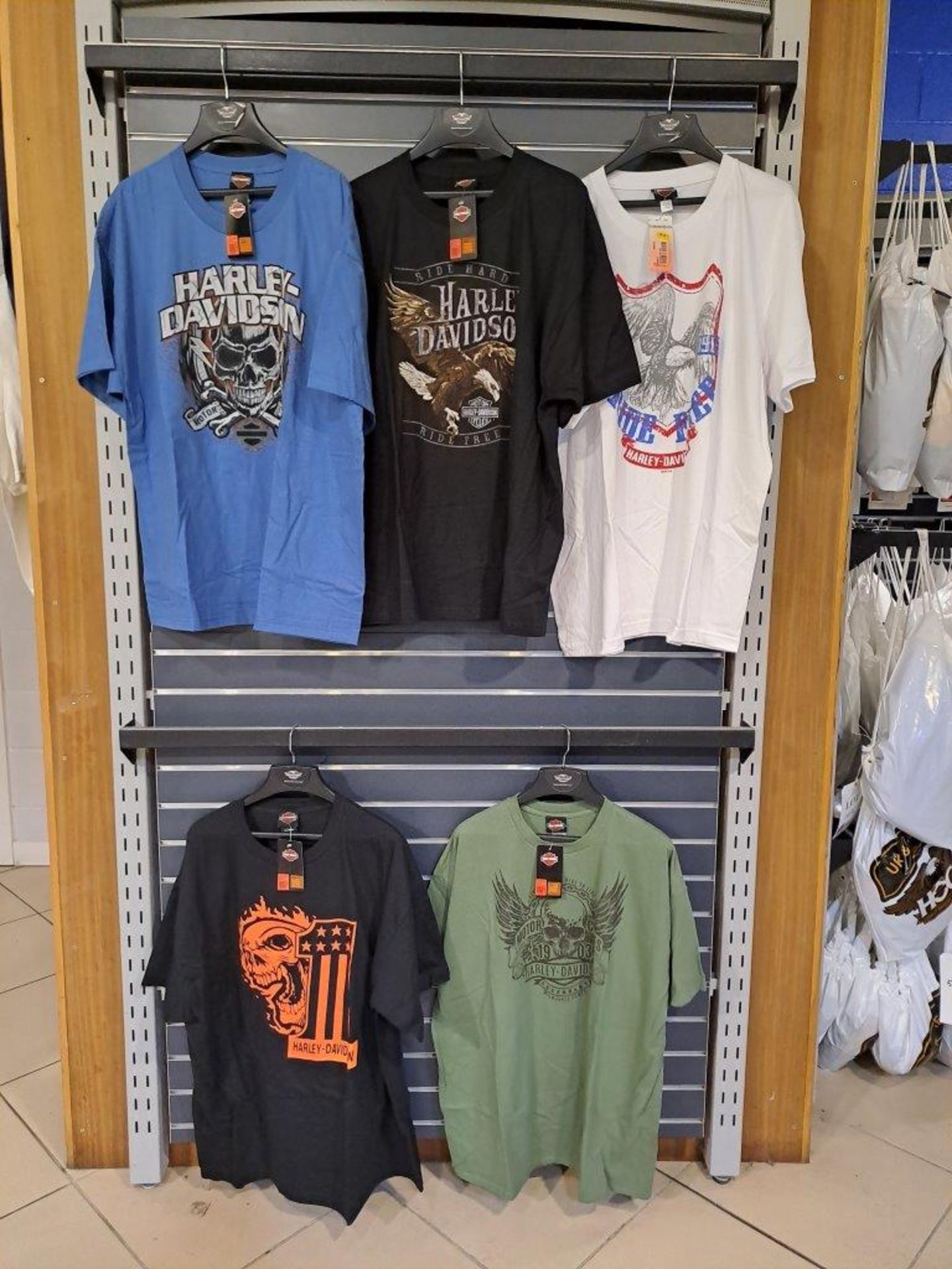 5 x Harley Davidson 2XL Mens T-Shirts