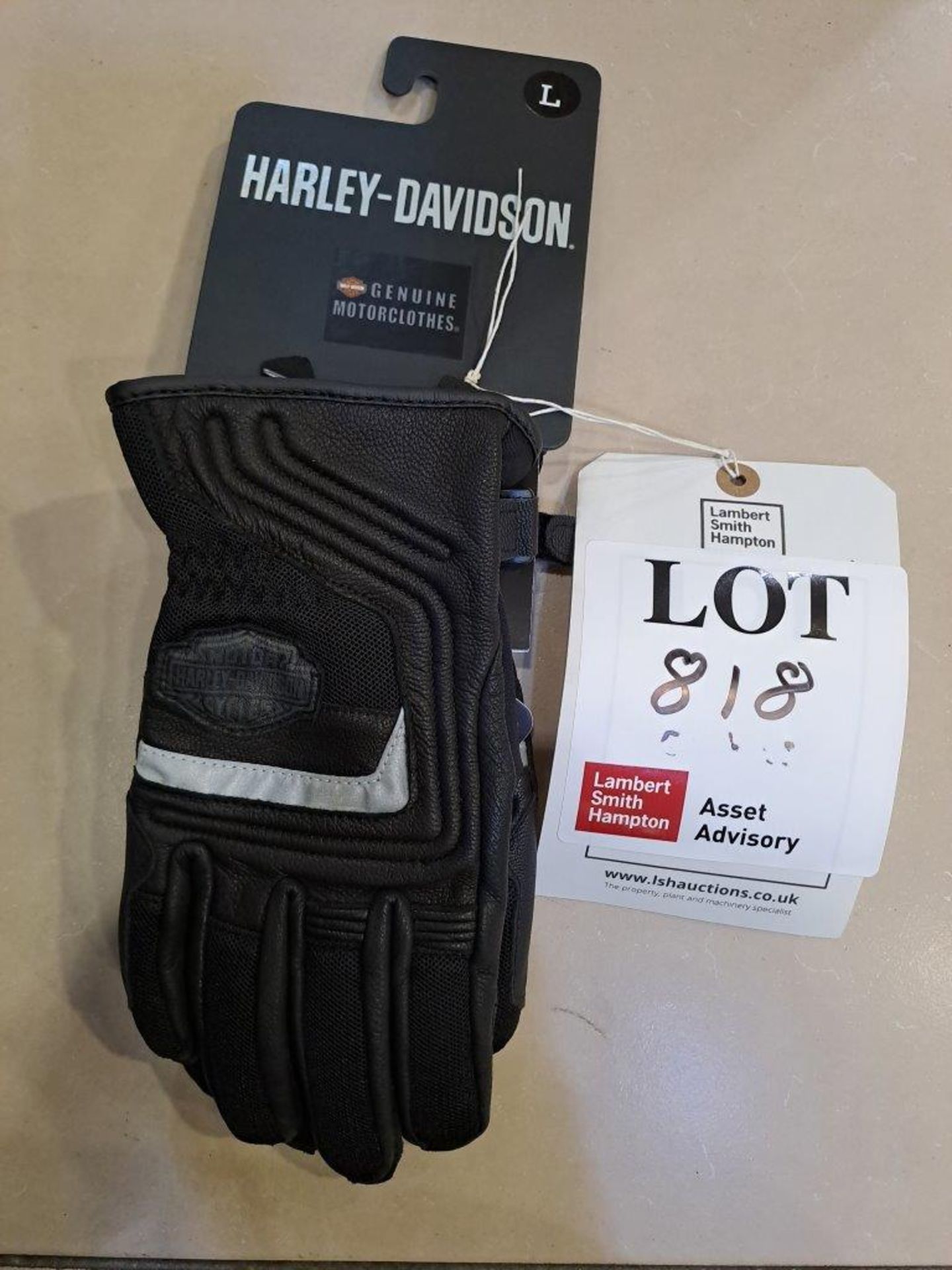 Harley Davidson Barshield Large Motorcycle Gloves