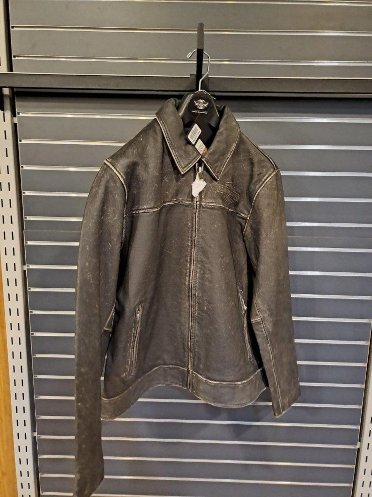 Harley Davidson Leather Black Large Mens Jacket - Bild 5 aus 10