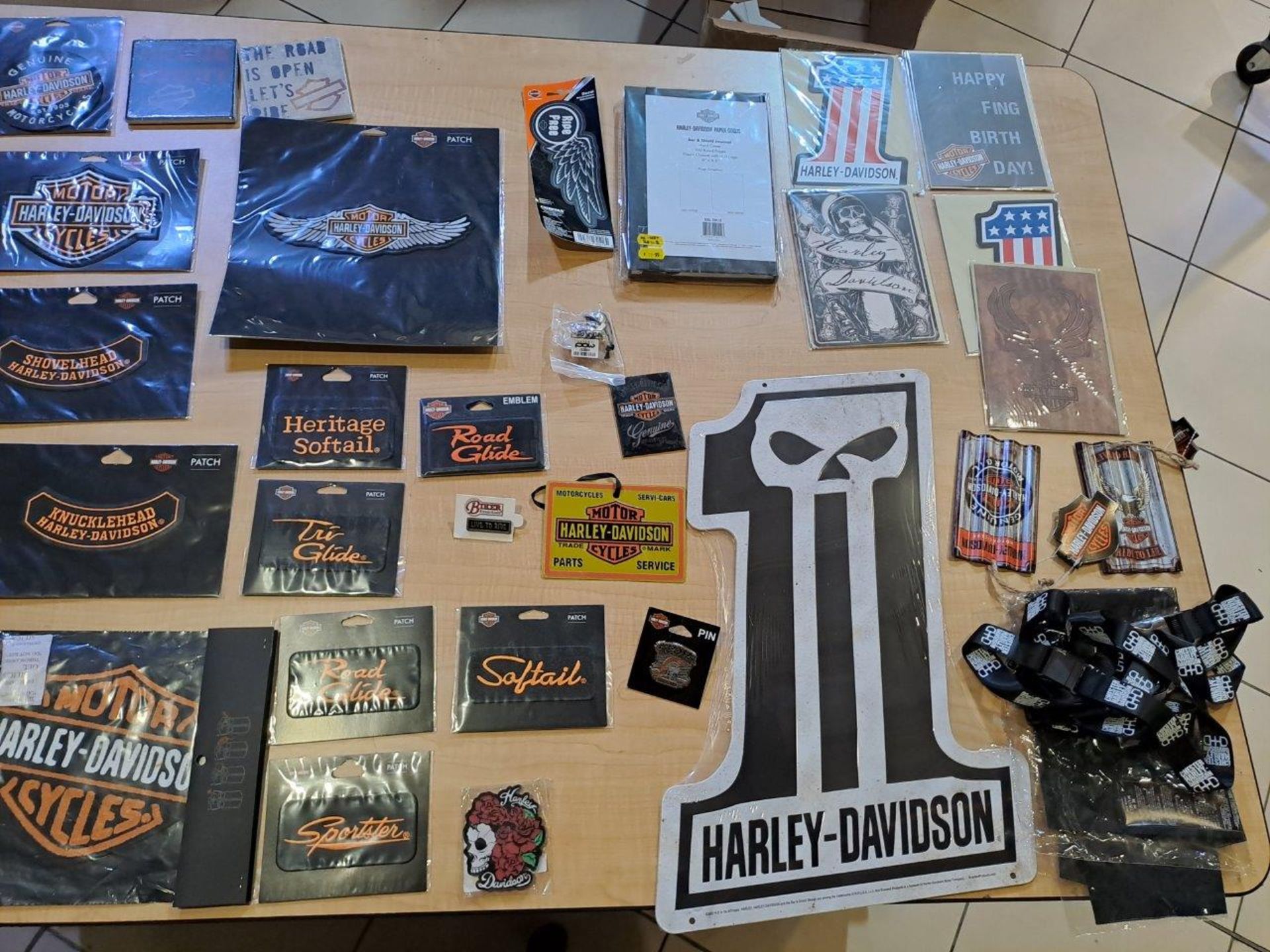 Harley Davidson Bag of Patches, Pins, Bells and other Merchandise as pictured - Image 3 of 8