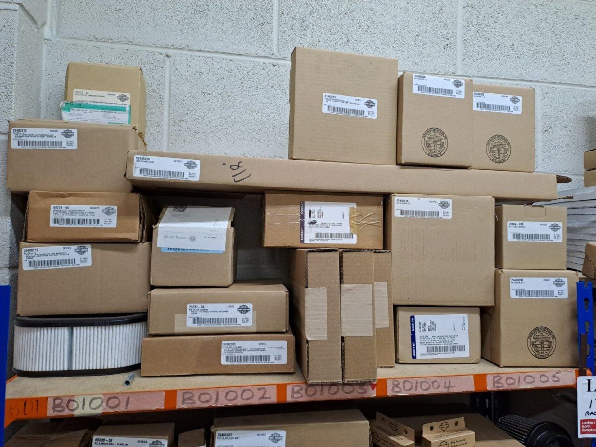 Quantity of Harley Davidson parts, to 4 shelves as pictured - Image 2 of 5