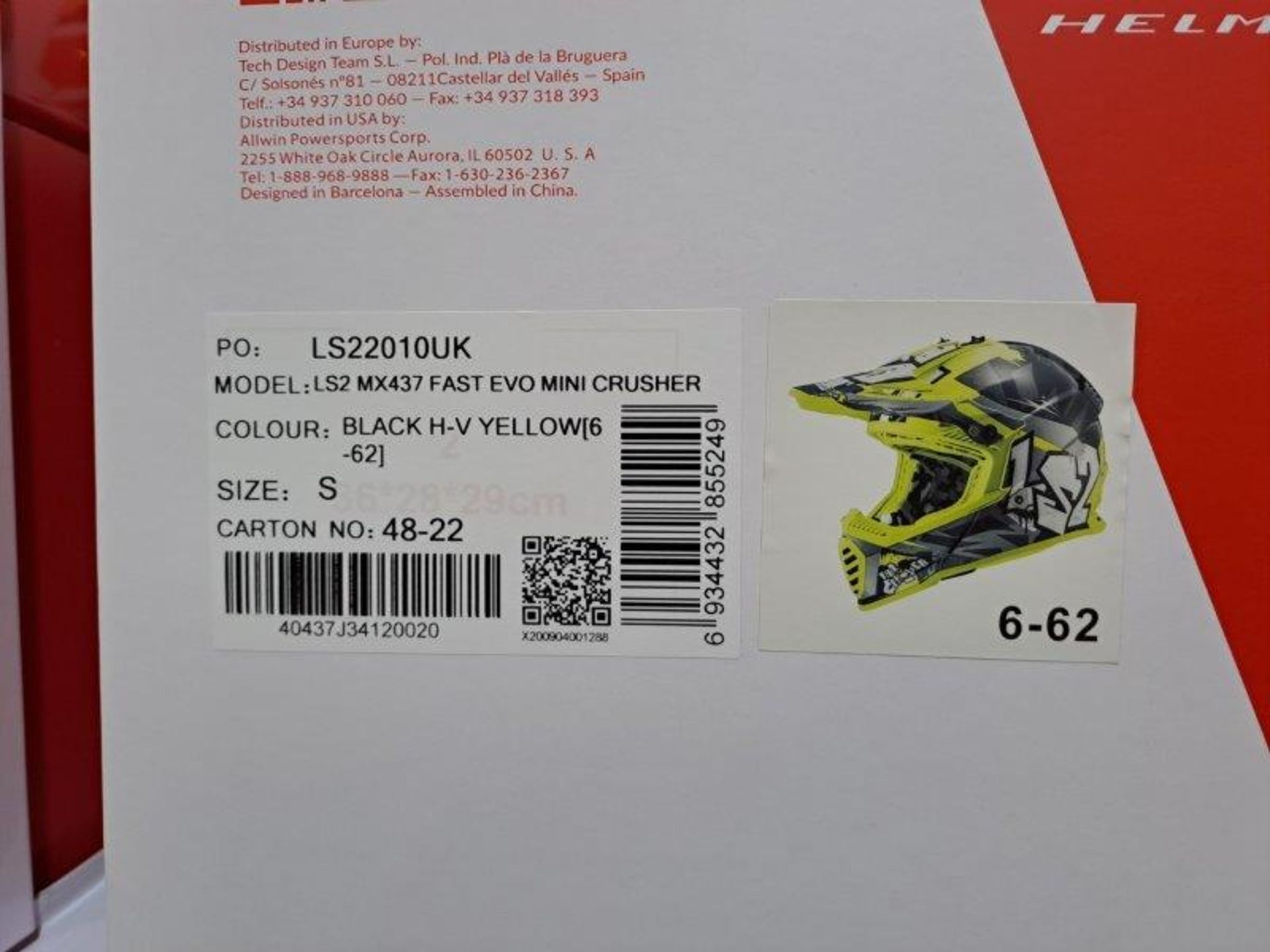 LS2 MX437 Fast Evo Small Motorbike Helmet - Image 3 of 6
