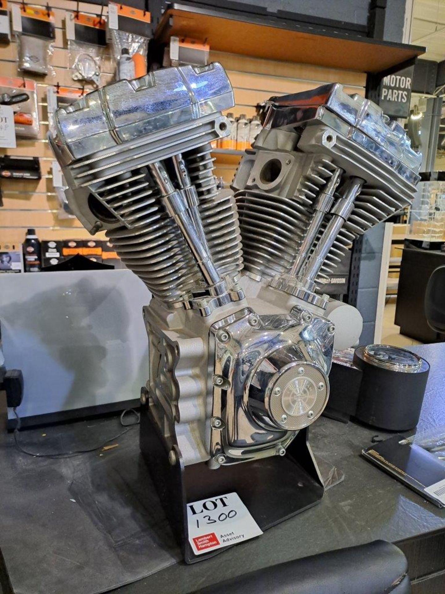 Harley Davidson Engine, on display Stand - Image 2 of 6