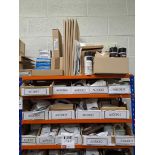 Quantity of Harley Davidson parts, to 4 shelves as pictured