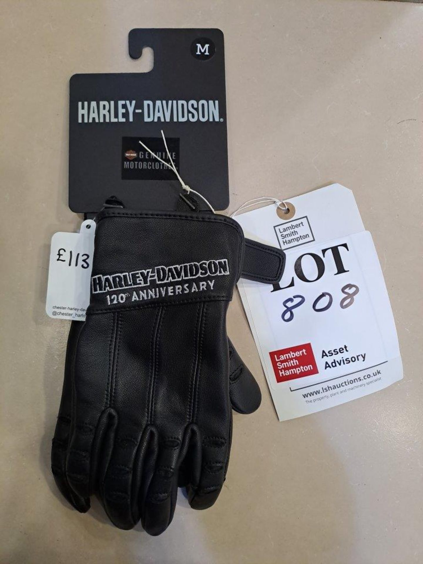 Harley Davidson 120th Anniversary True North Medium Motorcycle Gloves