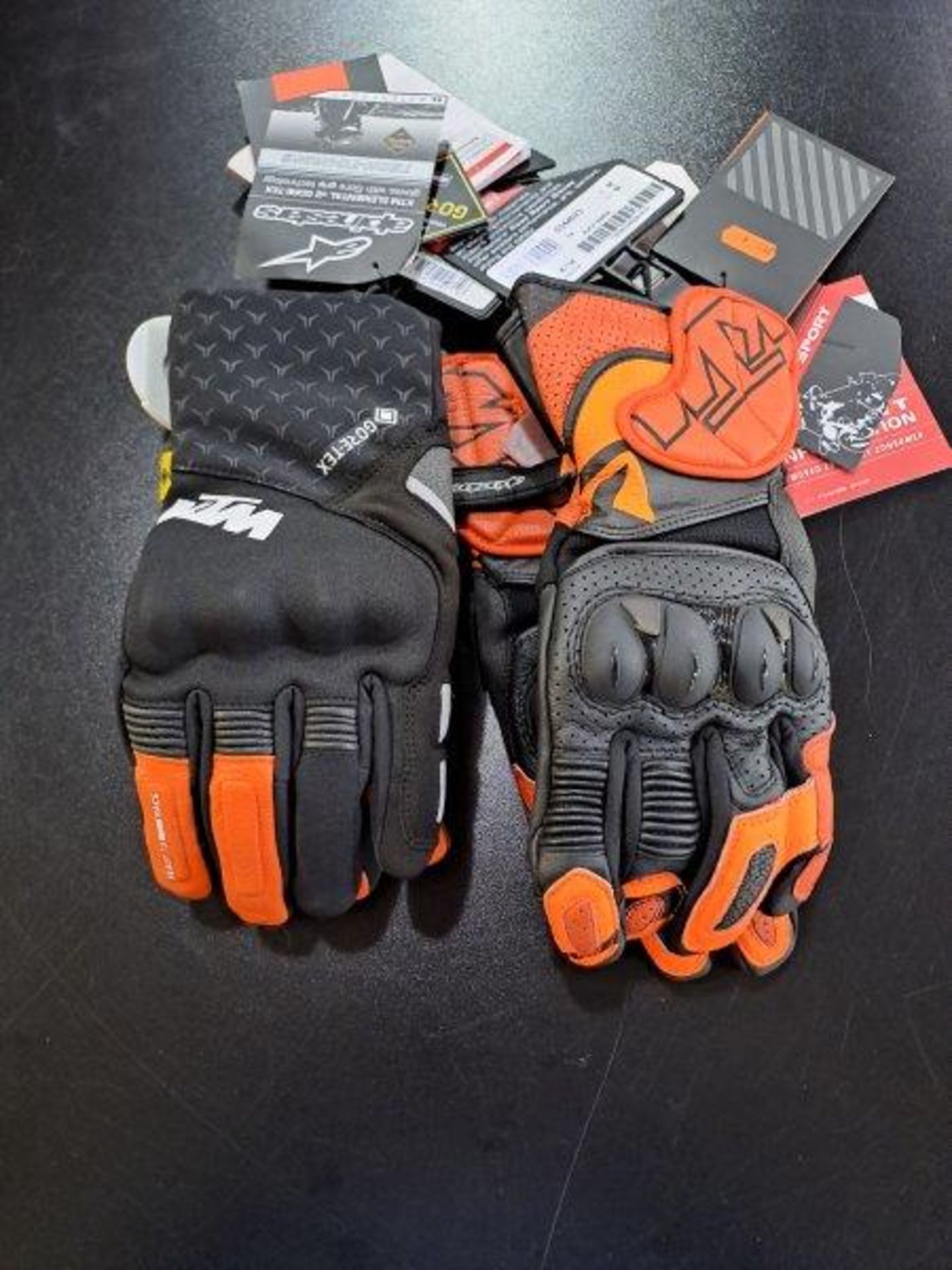 KTM Elemental V2 Goretex Glove and SP-2 v3 Glove Medium Motorbike Gloves