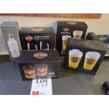 4 Sets of Harley Davidson Glasses and a Harley Davidson flask