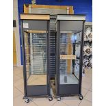 2 x Mobile Glass Display Units