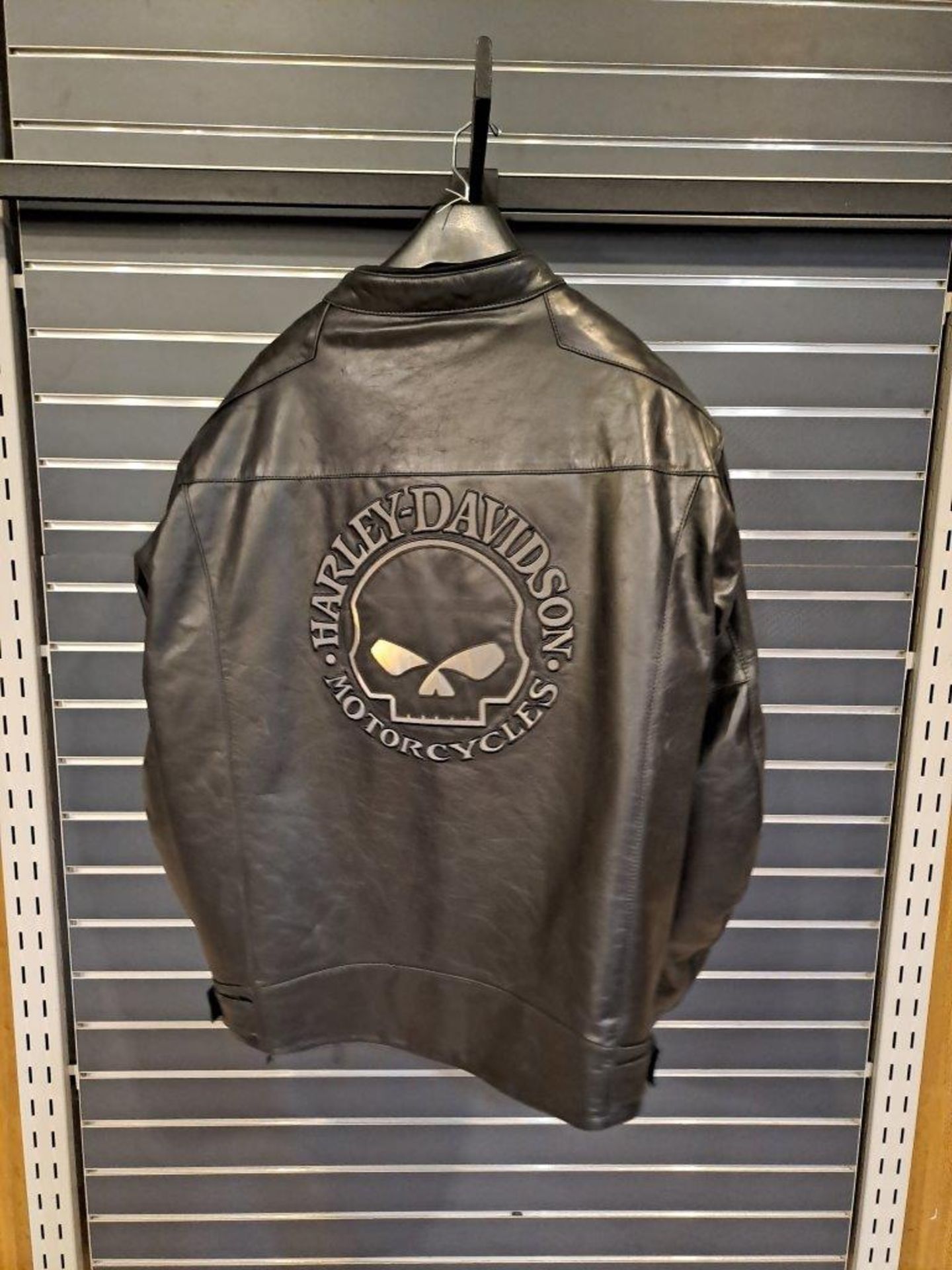 Harley Davidson Leather Reflective Skull 3XL Jacket - Image 3 of 8