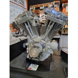 Harley Davidson Engine, on display Stand