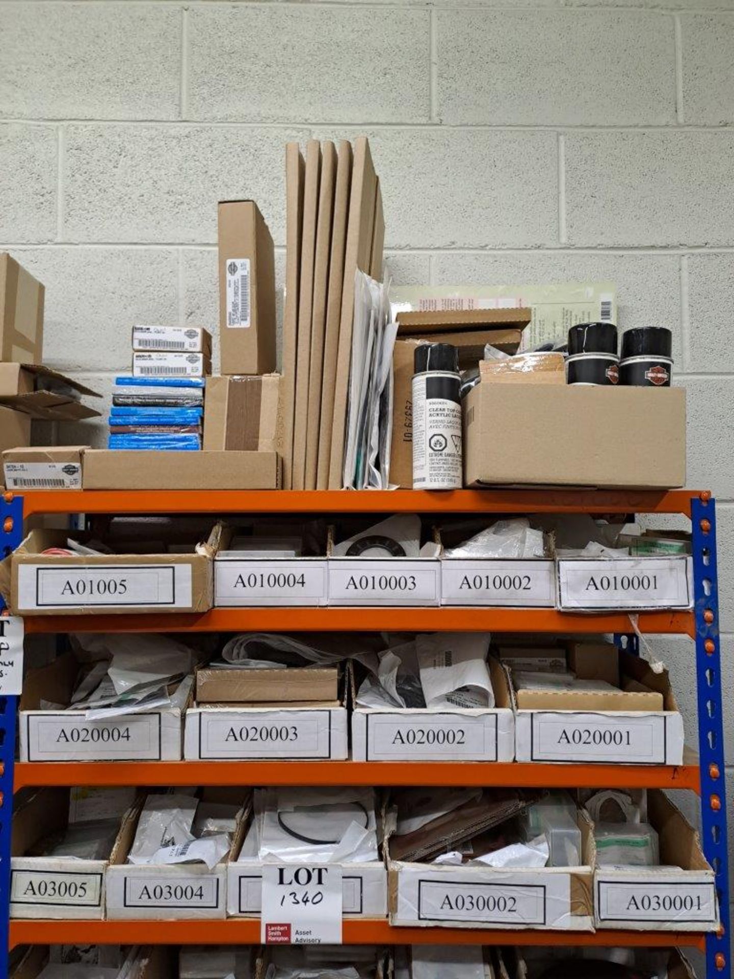Quantity of Harley Davidson parts, to 4 shelves as pictured - Image 2 of 7