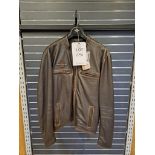 Harley Davidson Brown Leather Large Mens Jacket