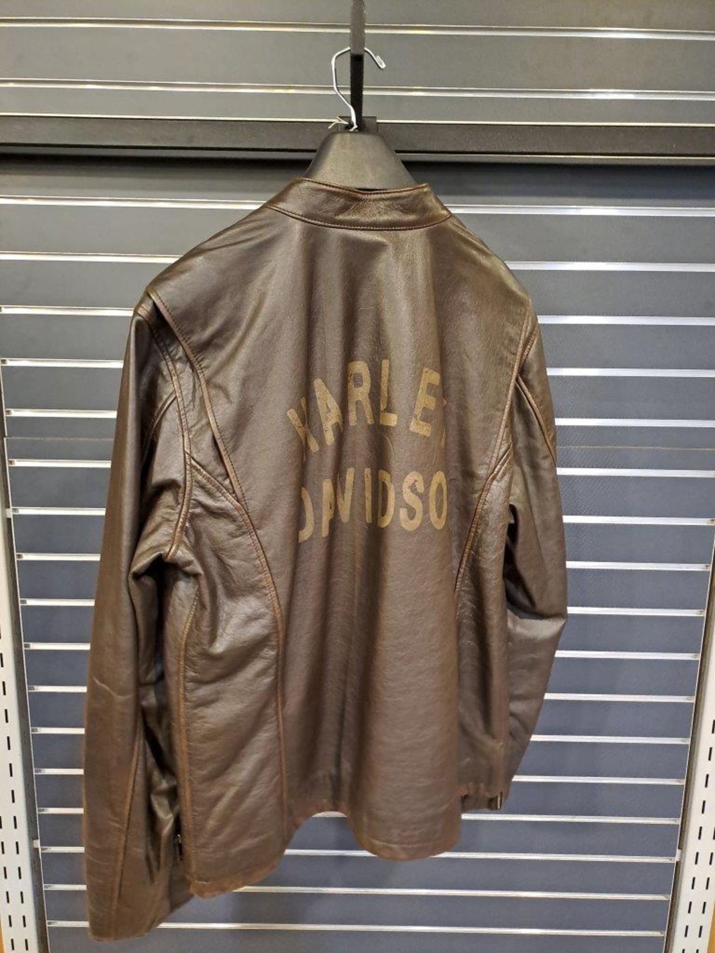 Harley Davidson Brown Leather Large Mens Jacket - Image 7 of 9