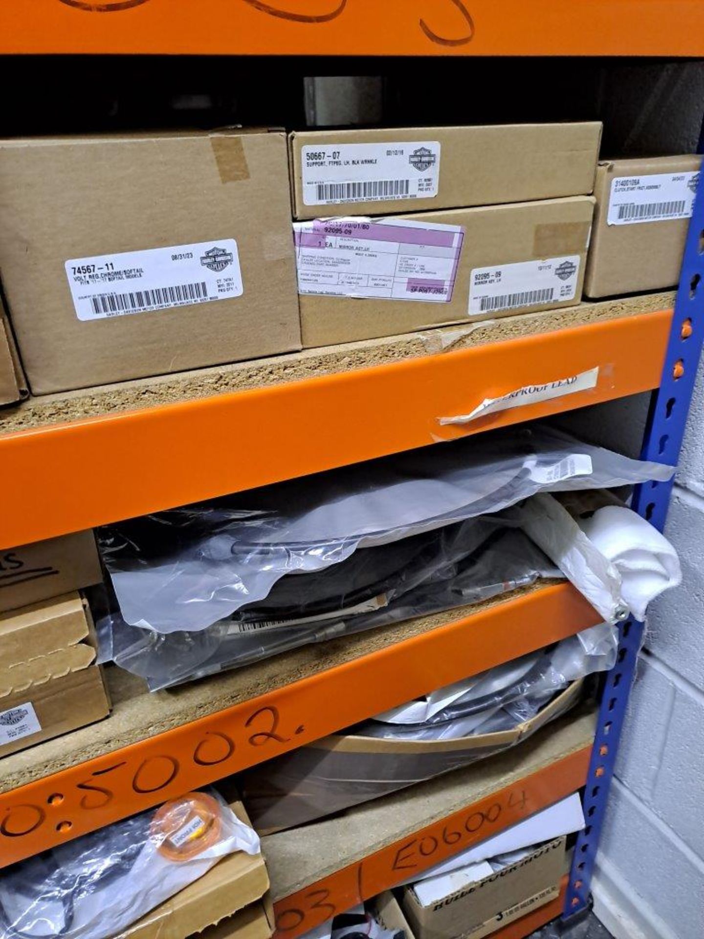 Quantity of Harley Davidson parts, to 4 shelves as pictured - Image 3 of 10